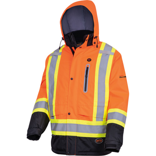 5407 Waterproof Insulated Heated Safety Jacket, Men's, Small, High-Visibility Orange PB Rental Co. Ltd.