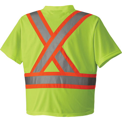 6989 Chandail pour la circulation en micromaille, T-petit, Jaune lime haute visibilit&eacute; PB Rental Co. Ltd.