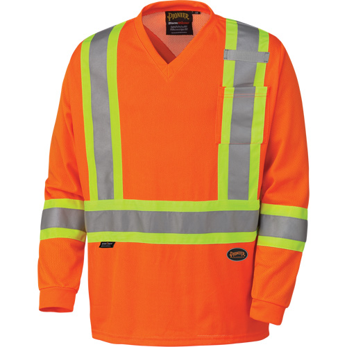6984 Chandail de s&eacute;curit&eacute; &agrave; manches longues pour circulation en micromaille, Petit, Orange haute visibilit&eacute; PB Rental Co. Ltd.