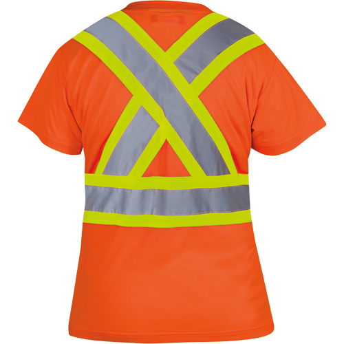 6948 T-shirt de s&eacute;curit&eacute; en il-de-perdrix pour femme, Polyester, T-petit, Orange haute visibilit&eacute; PB Rental Co. Ltd.