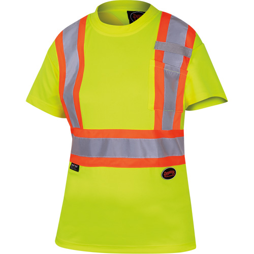 6949 T-shirt de s&eacute;curit&eacute; en il-de-perdrix pour femme, Polyester, T-petit, Jaune lime haute visibilit&eacute; PB Rental Co. Ltd.