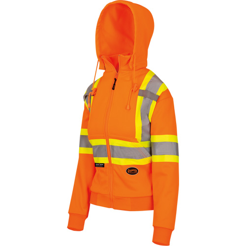 6924W Women's Fleece Hoodie with Zipper, Polyester, X-Small, High Visibility Orange PB Rental Co. Ltd.