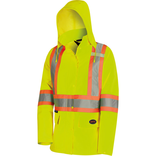 5628W Parka matelass&eacute; de s&eacute;curit&eacute; 300D The Rock, Polyester/Polyur&eacute;thane, Jaune lime haute visibilit&eacute;, T-petit PB Rental Co. Ltd.