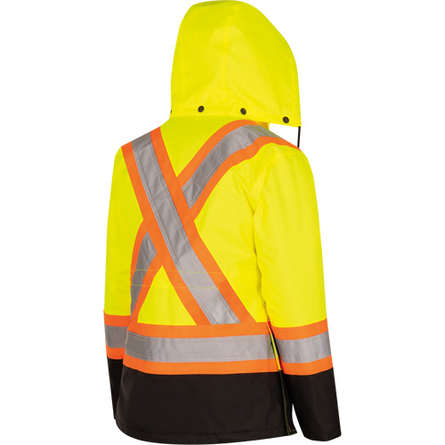 5021BBW Women's  7-in-1 Waterproof Jacket with Hood, Polyester/Polyurethane, High Visibility Lime-Yellow, X-Small PB Rental Co. Ltd.