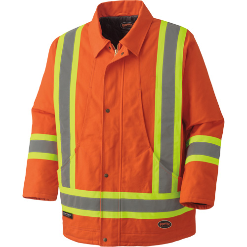5537A Quilted Duck Safety Parka, High Visibility Orange, Small PB Rental Co. Ltd.