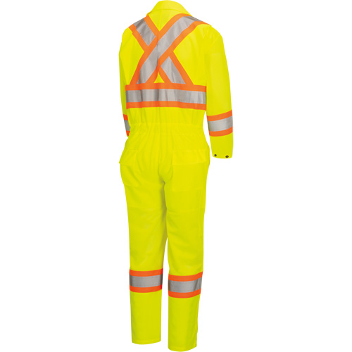5999AW Women's High-Visibility Traffic Safety Coveralls, X-Small, High Visibility Lime-Yellow PB Rental Co. Ltd.