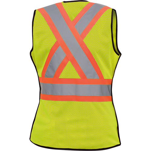 489 Women's High-Visibility Safety Tear-Away Vest, High Visibility Lime-Yellow, X-Small, Polyester PB Rental Co. Ltd.