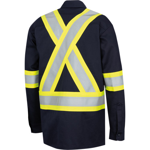 7742SF FR-TECH&reg; High-Visibility 88/12 Arc-Rated Safety Shirt, Small, Navy Blue PB Rental Co. Ltd.