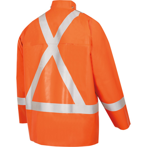 5990J Super Heavy-Duty FR/Arc Resistant Safety Rain Jacket, Small, High Visibility Orange, 11 cal/cm² PB Rental Co. Ltd.
