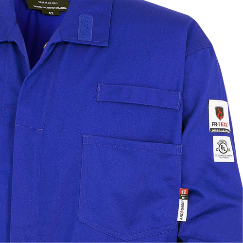 7779T Combinaisons ignifuges r&eacute;sistants aux arcs &eacute;lectriques 88/12 FR-Tech, Taille 40 (grand taille), Bleu royal, 10 cal/cm² PB Rental Co. Ltd.