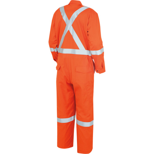 7708AT "The Rock" FR-Tech&reg; High Visibility FR/Arc Rated Coveralls, Size 40 (Tall), High Visibility Orange, 10 cal/cm² PB Rental Co. Ltd.