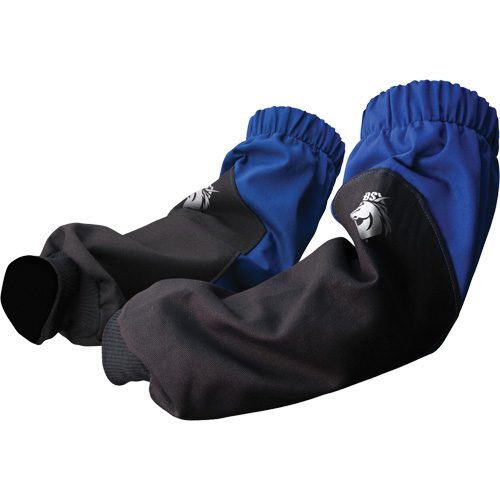 Manchettes en coton ignifuge BSX, 19" lo, Noir/Bleu PB Rental Co. Ltd.