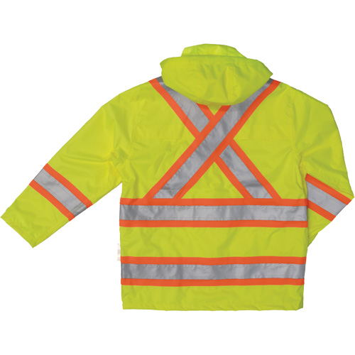 Ripstop Safety Rain Jacket, Polyester, Small, High Visibility Lime-Yellow PB Rental Co. Ltd.