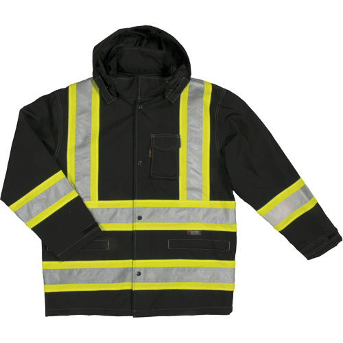 Manteau de s&eacute;curit&eacute; imperm&eacute;able en tissu ind&eacute;chirable Ripstop, Polyester, 2T-Grand, Noir PB Rental Co. Ltd.