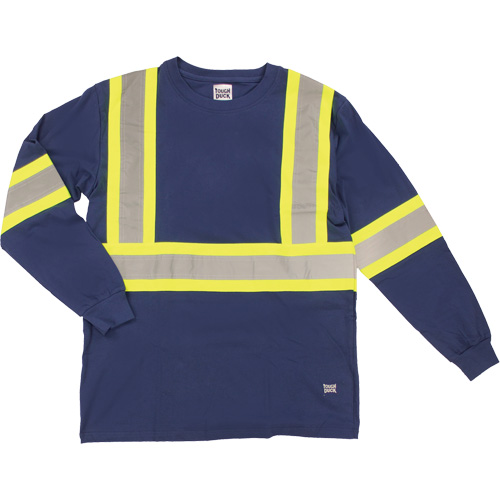 T-shirt de s&eacute;curit&eacute; &agrave; manches longues, Coton, T-petit, Bleu marin PB Rental Co. Ltd.