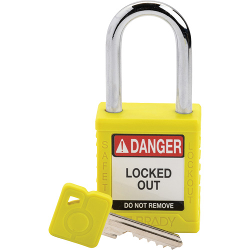 Velocity Lockout Padlock, Yellow, Keyed Different, Nylon, 1-1/2" Width PB Rental Co. Ltd.