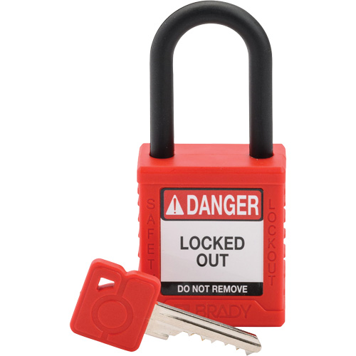 Cadenas de verrouillage de s&eacute;curit&eacute; Velocity, Rouge, Cl&eacute;s diff&eacute;rentes, Nylon, Largeur de 1-1/2" PB Rental Co. Ltd.