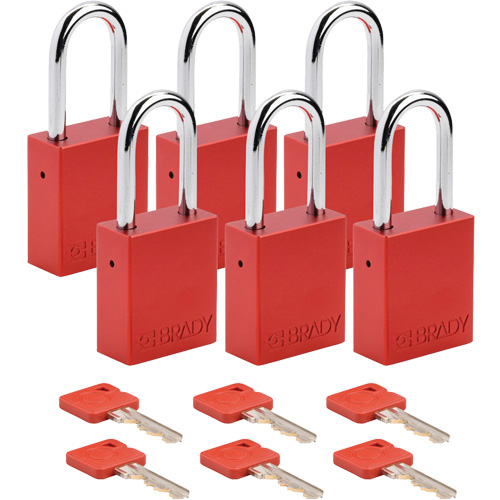 Cadenas de s&eacute;curit&eacute;, Cadenas de s&eacute;curit&eacute;, Cl&eacute;s diff&eacute;rentes, Aluminium, Largeur de 1-1/2" PB Rental Co. Ltd.