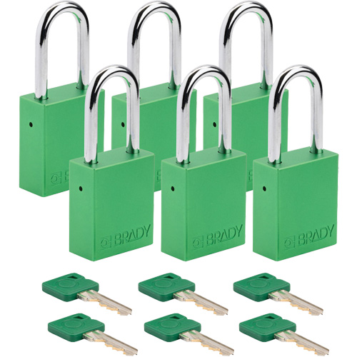 Lockout Padlock, Safety Padlock, Keyed Different, Aluminum, 1-1/2" Width PB Rental Co. Ltd.
