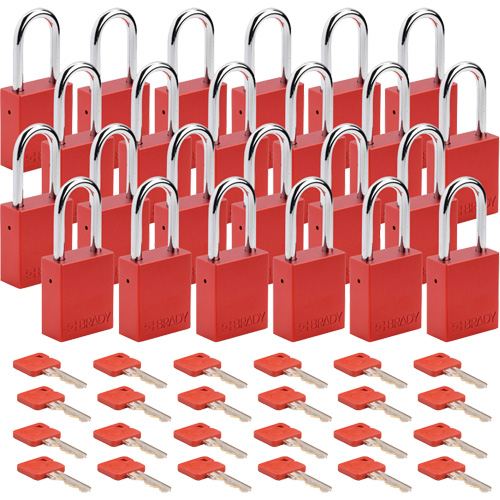 Cadenas de s&eacute;curit&eacute;, Cadenas de s&eacute;curit&eacute;, Cl&eacute;s diff&eacute;rentes, Aluminium, Largeur de 1-1/2" PB Rental Co. Ltd.