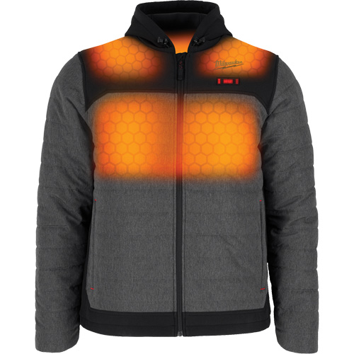 Veste chauffante M12 QuietShell avec pile, Hommes, 2T-Grand, Gris PB Rental Co. Ltd.