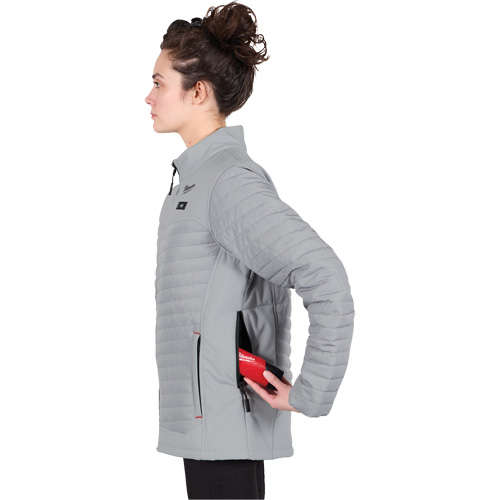 Manteau chauffant M12 Axis avec pile, Femmes, Grand, Gris PB Rental Co. Ltd.