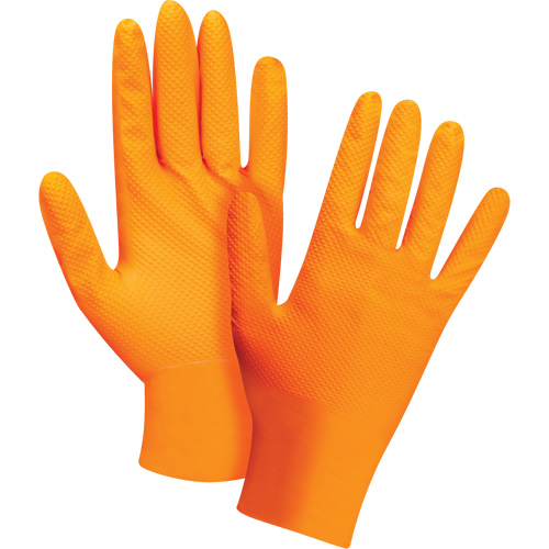 Heavyweight Tactile Grip Examination Gloves, Large, Nitrile, 8-mil, Powder-Free, Orange, Class 2 PB Rental Co. Ltd.