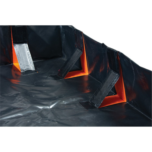 IBX Wall Pop-Up Berm, 268 US gal. Capacity, 6' W x 6' L x 12" H, Snap-Up Bracket PB Rental Co. Ltd.