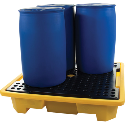 4-Drum Spill Pallet, 66 US gal. Spill Capacity, 57.5" x 57.5" x 12" PB Rental Co. Ltd.
