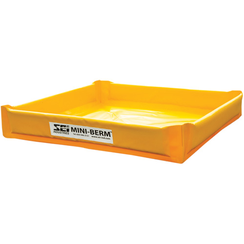 Yellow PVC Mini-Berm, 60 US gal. Capacity, 4' W x 4' L x 6" H PB Rental Co. Ltd.