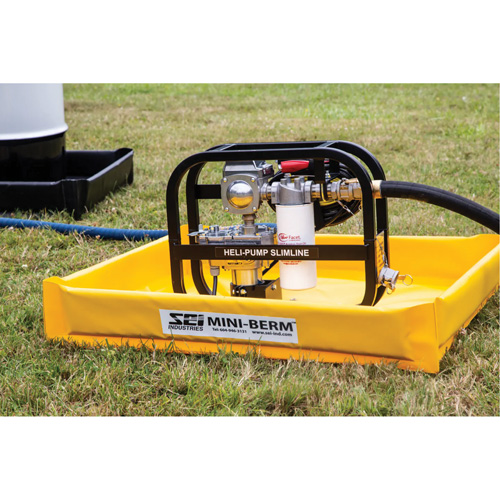 Yellow PVC Mini-Berm, 22 US gal. Capacity, 3' W x 3' L x 4" H PB Rental Co. Ltd.