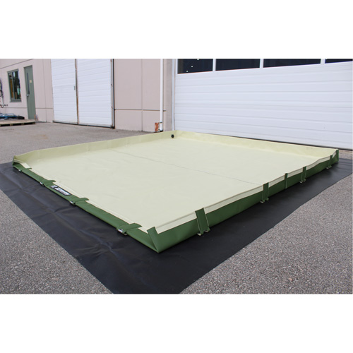 Easy-Riser Insta-Berm, 748 US gal. Capacity, 10' W x 20' L x 6" H, Hinge Bracket PB Rental Co. Ltd.