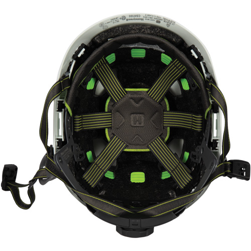 Fibre Metal Climbing Style Safety Helmet, Meets CSA Type 2, Ratchet Suspension, Vented PB Rental Co. Ltd.