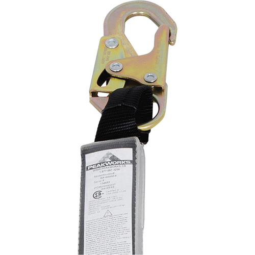 SA-54000-6 Shock Absorbing Lanyard, 6', Snap Hook Center, Snap Hook Leg Ends, Polyester PB Rental Co. Ltd.