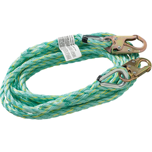 VL-1122-100 Cordage de s&eacute;curit&eacute; vertical avec crochet mousqueton d'ancrage, Copolym&egrave;re PB Rental Co. Ltd.