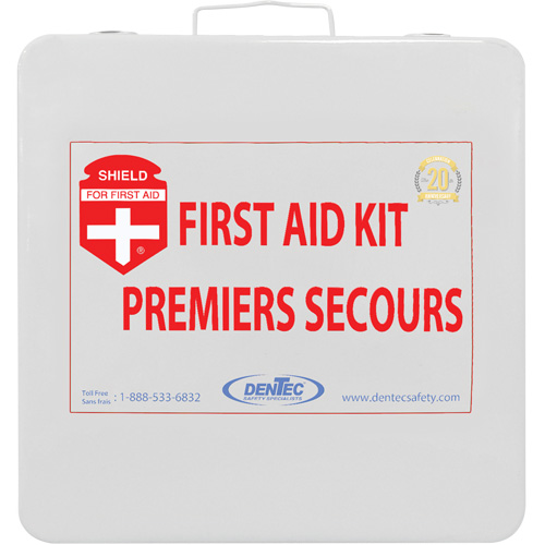 Trousse de premiers soins Shield, R&eacute;pond ou surpasse la norme CSA Z1220-24 type 2 environnements &agrave; faible risque, Moyen (26-50 travailleurs) PB Rental Co. Ltd.