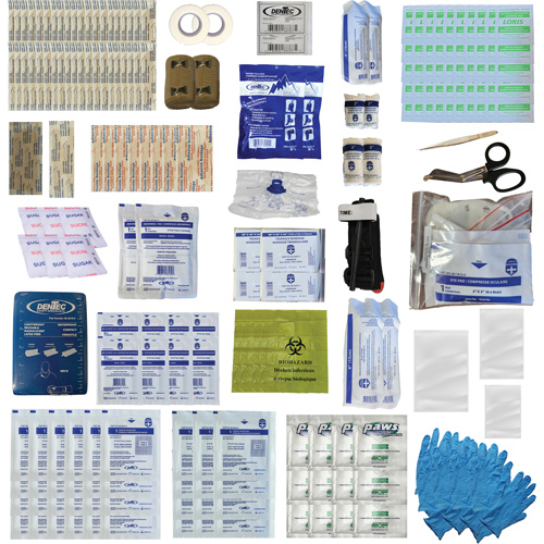 Trousse de premiers soins Shield, R&eacute;pond ou surpasse la norme CSA Z1220-24 type 3 environnements &agrave; haut risque, Moyen (26-50 travailleurs) PB Rental Co. Ltd.