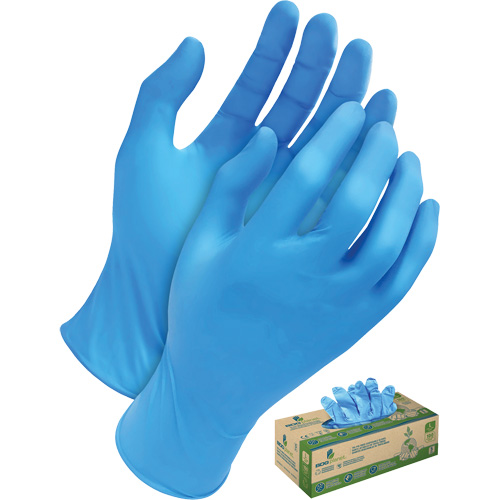 Gants jetables en tri polym&egrave;re, Petit, Poly&eacute;thyl&egrave;ne, 5 mils, Sans poudre, Bleu PB Rental Co. Ltd.
