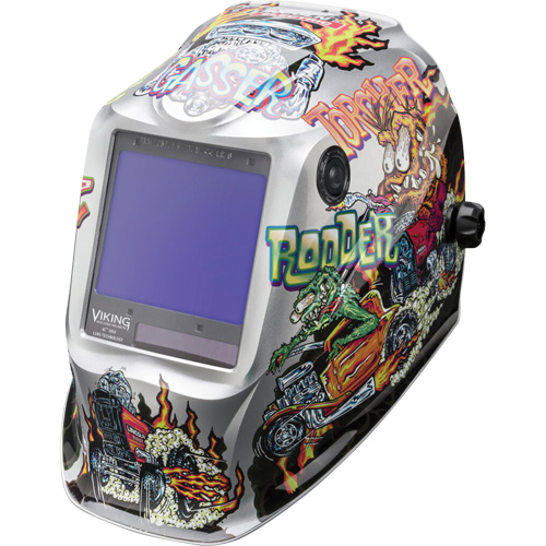 VIKING 3350 Hot Rodders Welding Helmet, 3.74" L x 3.34" W View Area, 5 - 13 Shade Range PB Rental Co. Ltd.
