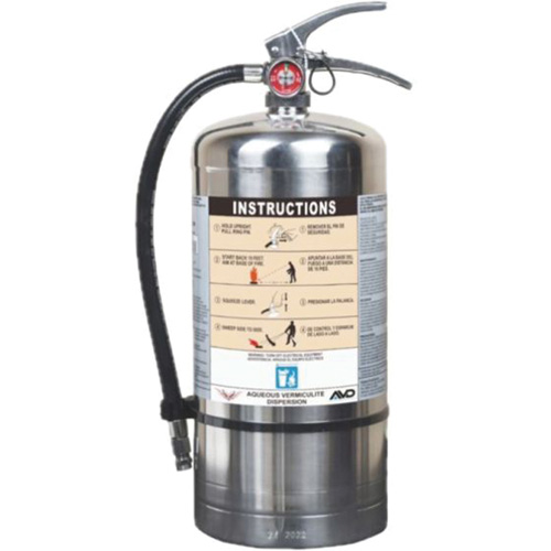 Extincteur pour la protection contre l'incendie de pile Lithium-ion, AVD, Capacit&eacute; 6 L PB Rental Co. Ltd.