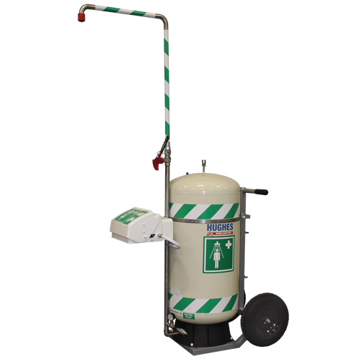 Douche d'urgence mobile et ind&eacute;pendant avec douche oculaire et faciale, Capacit&eacute; 30 gal., Conformit&eacute; Aucune PB Rental Co. Ltd.