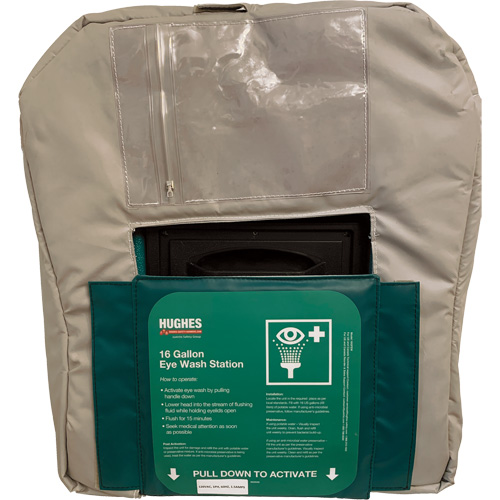 Enveloppe isol&eacute;e pour douche oculaire de 16 gallons aliment&eacute;e par gravit&eacute; PB Rental Co. Ltd.