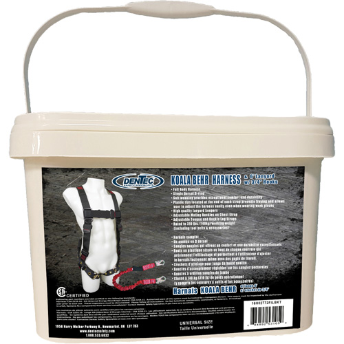 Koala Behr Safety Harness in Pail with 6' Lanyard, CSA Certified, Class A, 255 lbs. Cap. PB Rental Co. Ltd.