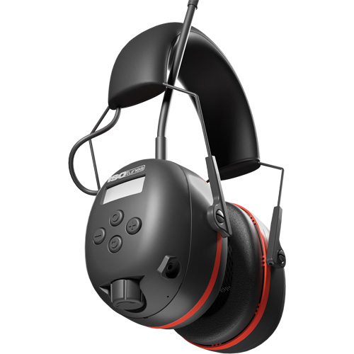 Black & Red Air Defender AM/FM Earmuffs, Headband Style, 24 dB PB Rental Co. Ltd.