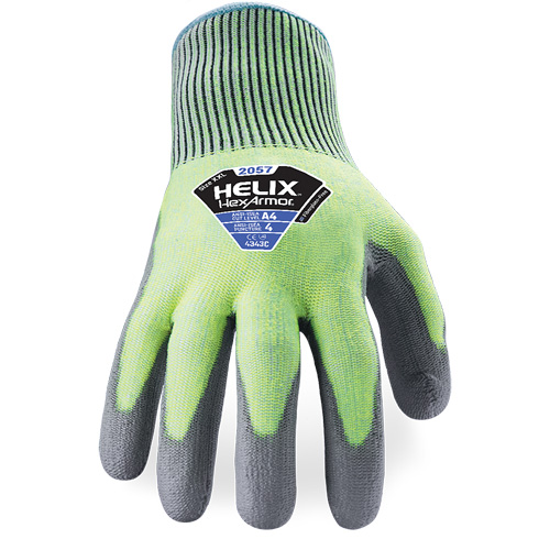 Gants r&eacute;sistant &agrave; la coupe & l'abrasion Helix 2057, Taille 6/T-petit, Calibre 13, Rev&ecirc;tement Polyur&eacute;thane, Enveloppe en PEHP, ASTM ANSI niveau A4/EN 388 niveau C PB Rental Co. Ltd.