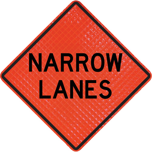 Quadra Flex Roll-Up Sign with Traffic Control Person Ahead Symbol PB Rental Co. Ltd.