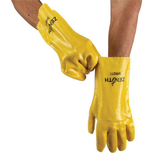 Rough-Finish Chemical-Resistant Gloves, Size 9, 12" L, PVC, Interlock Inner Lining, 47-mil PB Rental Co. Ltd.