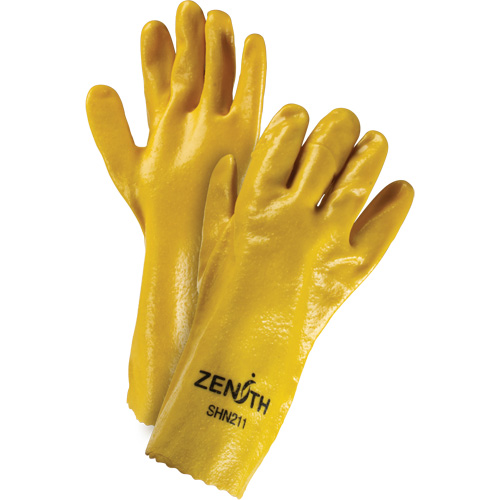 Rough-Finish Chemical-Resistant Gloves, Size 9, 14" L, PVC, Interlock Inner Lining, 47-mil PB Rental Co. Ltd.