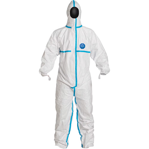 Hooded Coveralls, Small, White, Tyvek&reg; 600 PB Rental Co. Ltd.