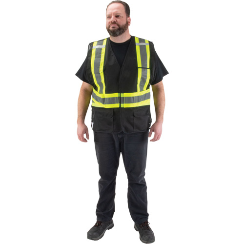 CSA Compliant Surveyor Vest, Black, Medium, Polyester PB Rental Co. Ltd.